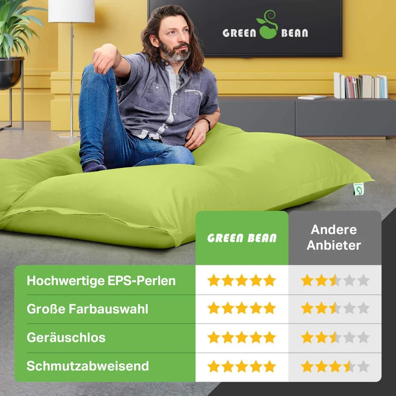 Square Indoor Riesensitzsack aus Baumwolle