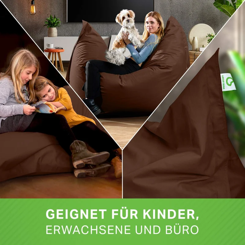 Square Indoor Riesensitzsack aus Baumwolle