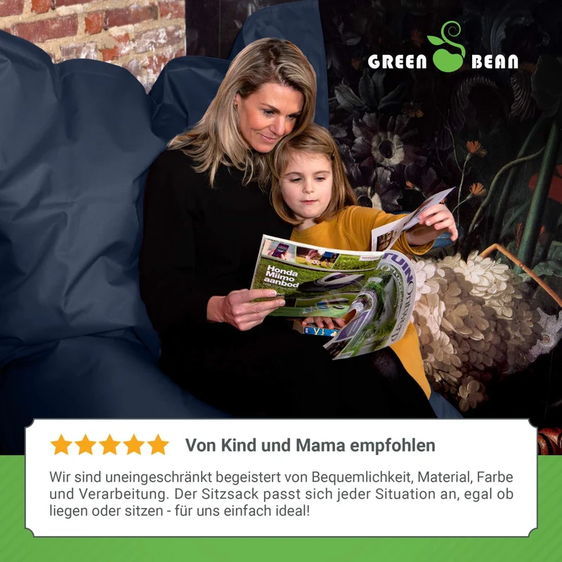 Square Indoor Riesensitzsack aus Baumwolle