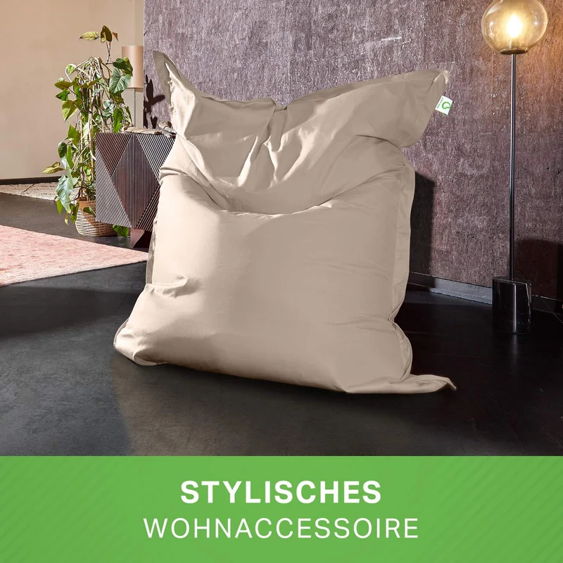 Square Indoor Riesensitzsack aus Baumwolle
