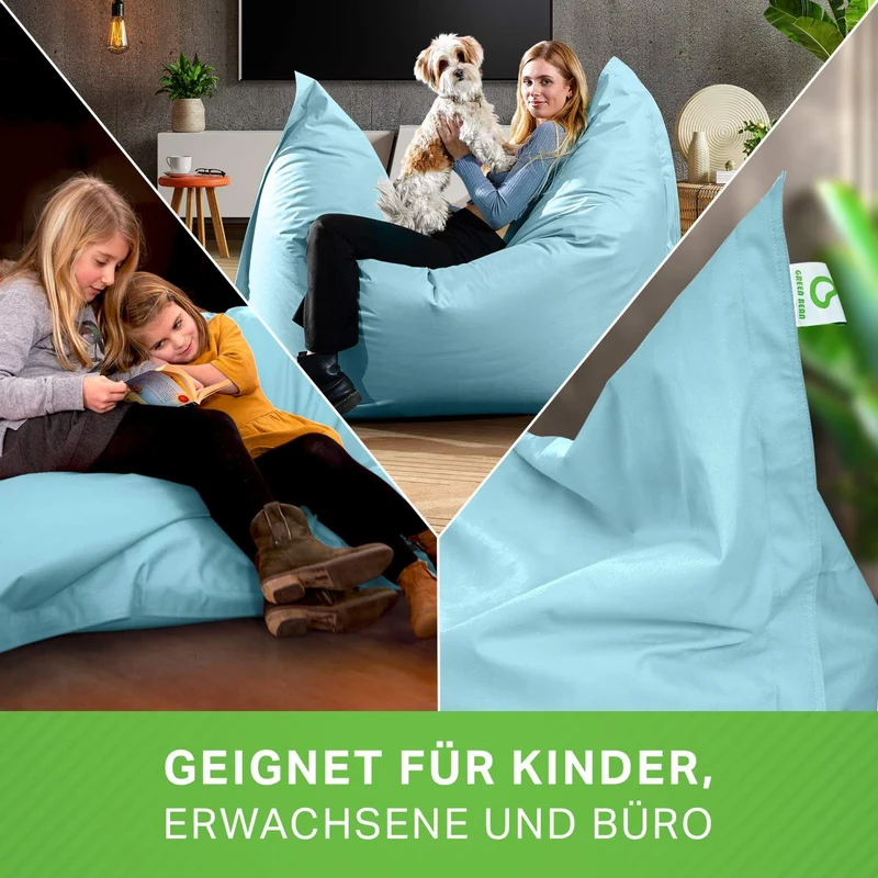 Square Indoor Riesensitzsack aus Baumwolle
