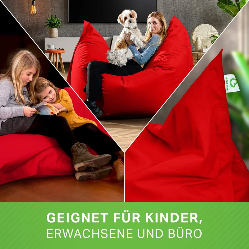 Square Indoor Riesensitzsack aus Baumwolle