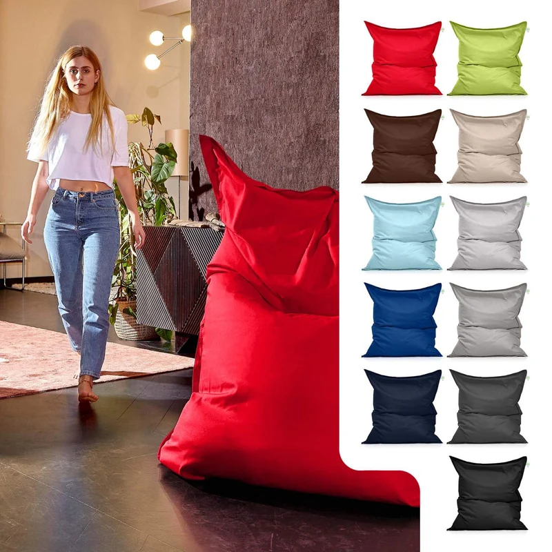 Square Indoor Riesensitzsack aus Baumwolle