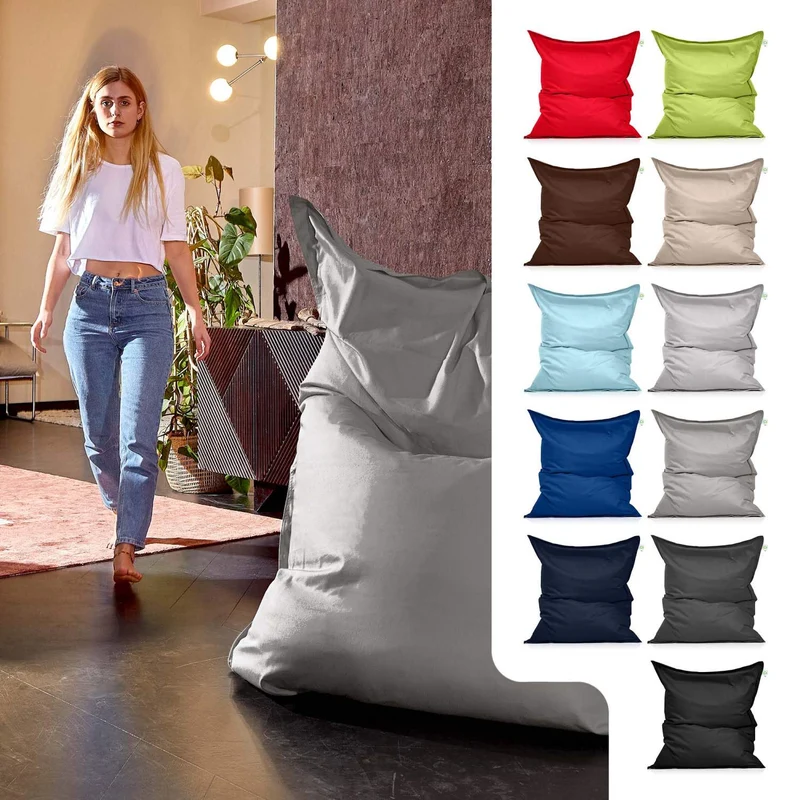 Square Indoor Riesensitzsack aus Baumwolle