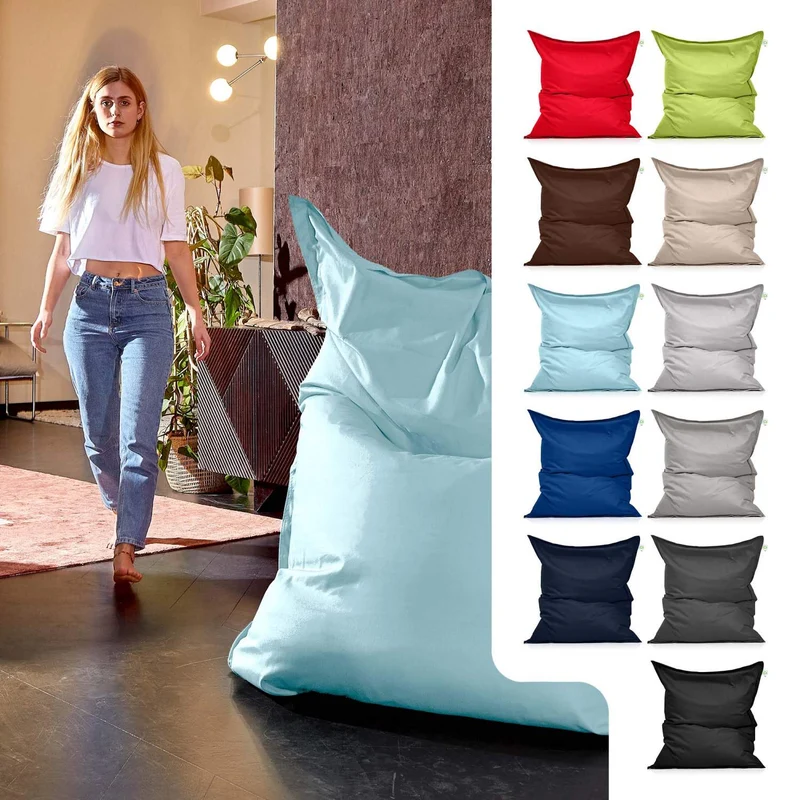 Square Indoor Riesensitzsack aus Baumwolle