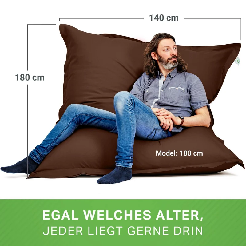 Square Indoor Riesensitzsack aus Baumwolle
