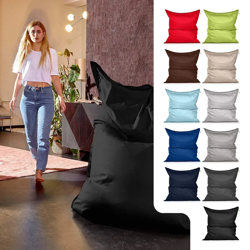 Square Indoor Riesensitzsack aus Baumwolle