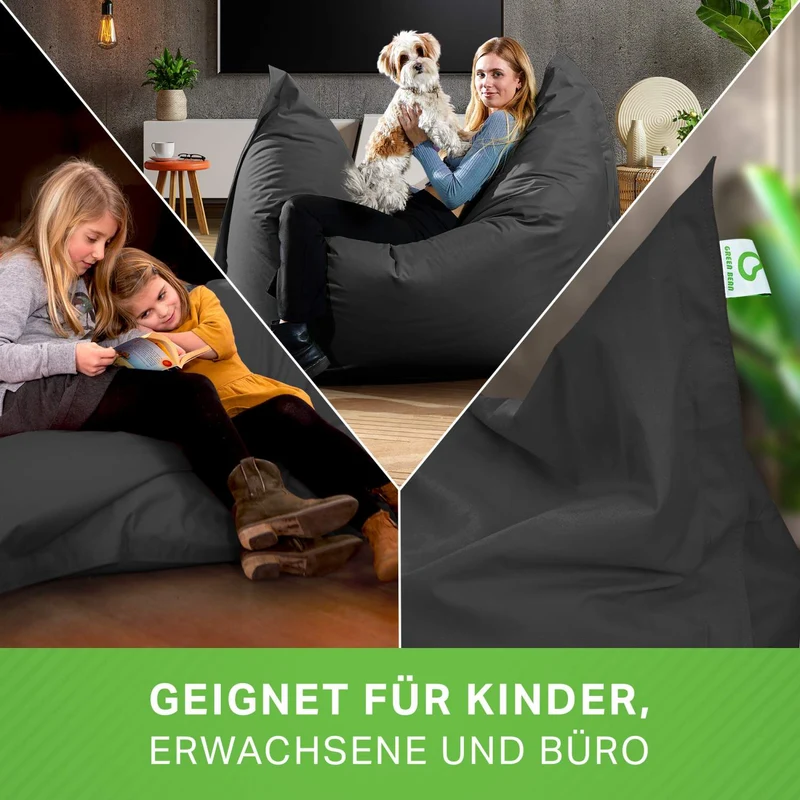Square Indoor Riesensitzsack aus Baumwolle