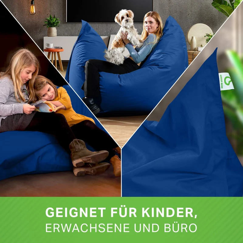 Square Indoor Riesensitzsack aus Baumwolle