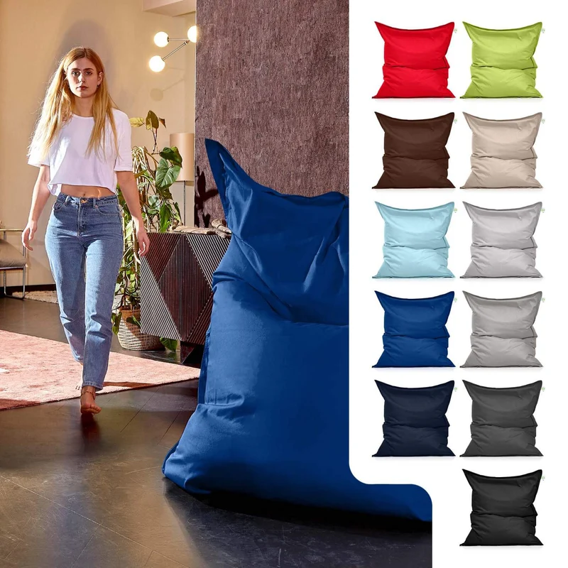 Square Indoor Riesensitzsack aus Baumwolle