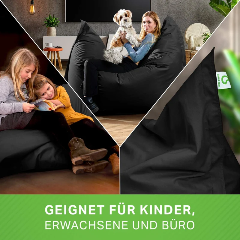 Square Indoor Riesensitzsack aus Baumwolle