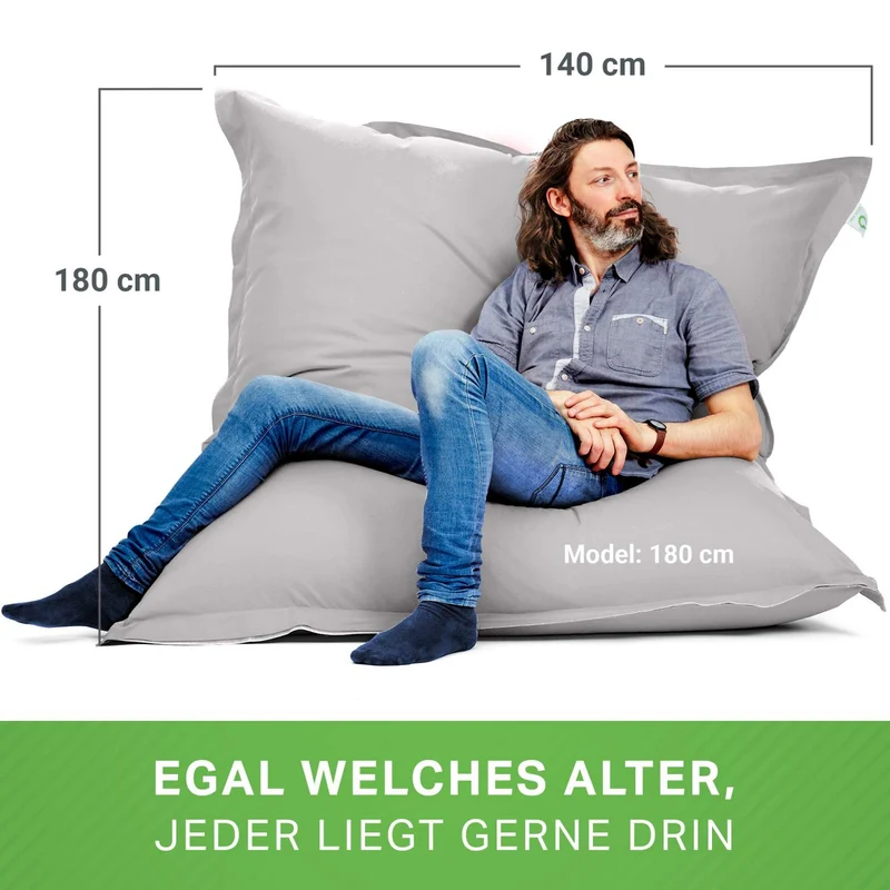 Square Indoor Riesensitzsack aus Baumwolle