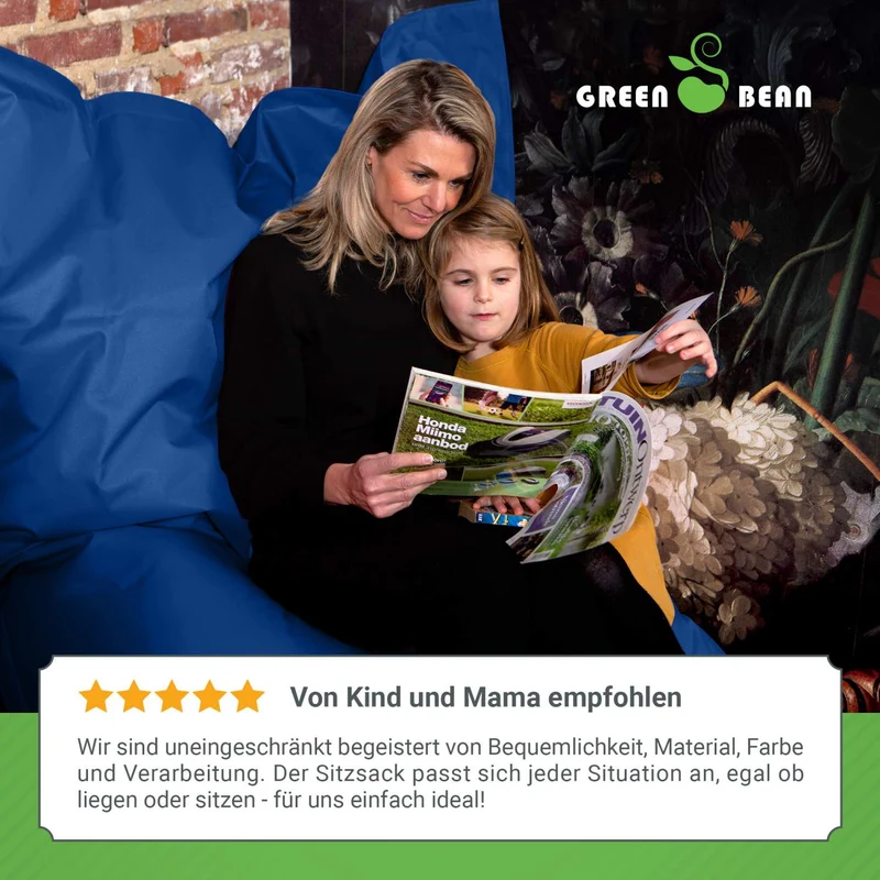 Square Indoor Riesensitzsack aus Baumwolle