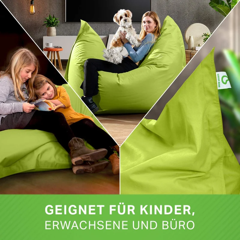 Square Indoor Riesensitzsack aus Baumwolle