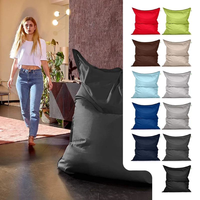 Square Indoor Riesensitzsack aus Baumwolle