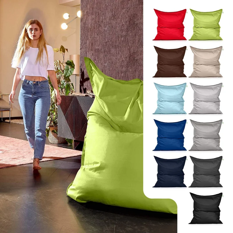 Square Indoor Riesensitzsack aus Baumwolle