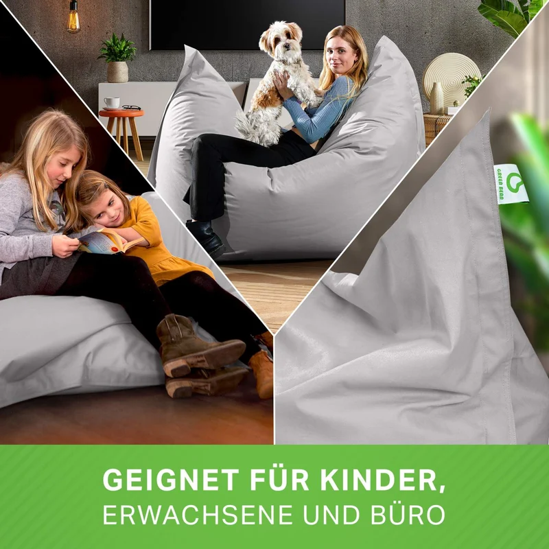 Square Indoor Riesensitzsack aus Baumwolle
