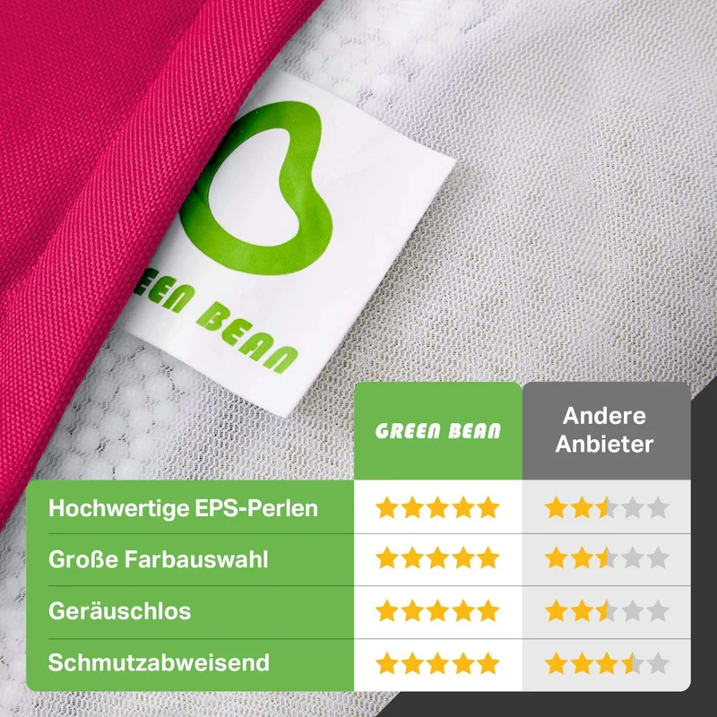 Gaming Sitzsack mit Rückenlehne & separater Tasche