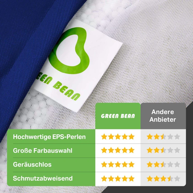 Gaming Sitzsack mit Rückenlehne & separater Tasche