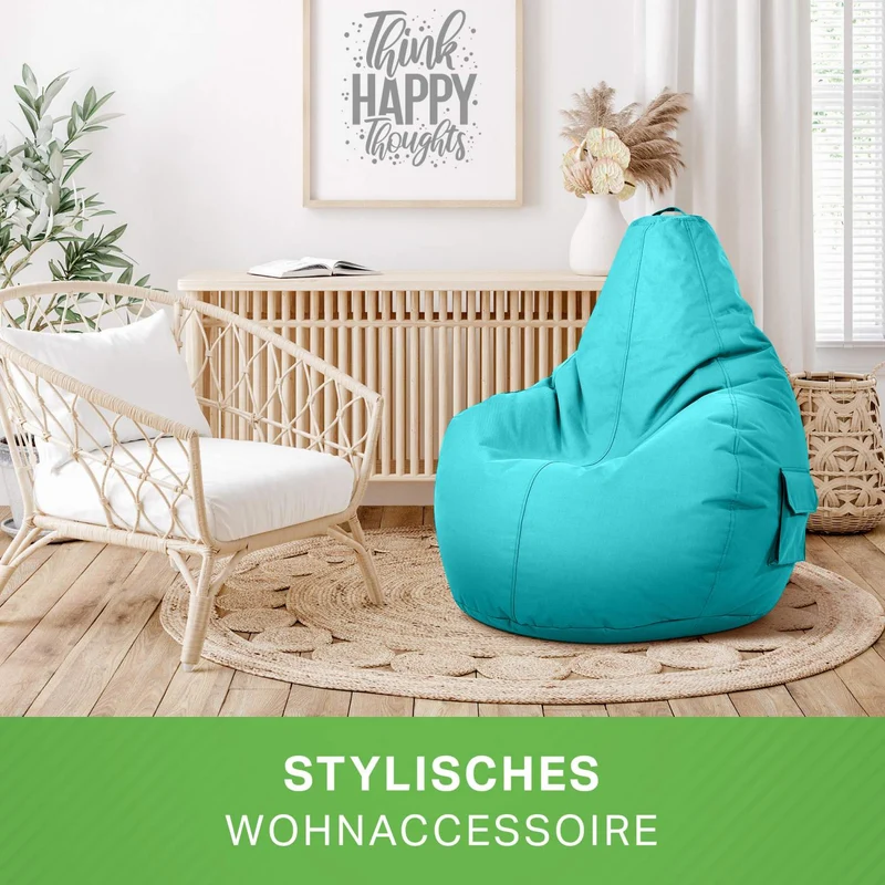 Gaming Sitzsack mit Rückenlehne & separater Tasche