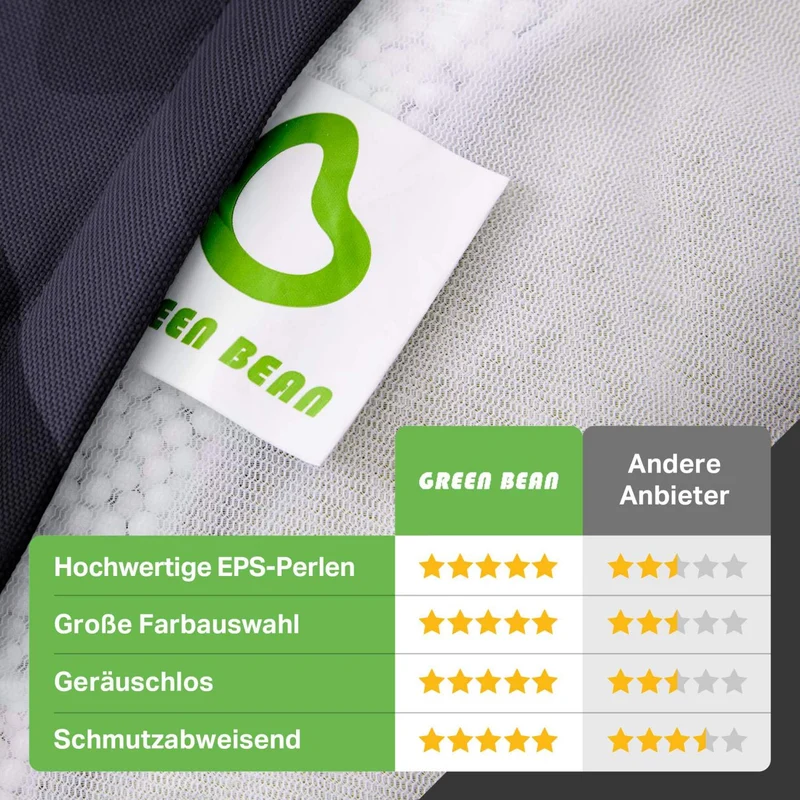Gaming Sitzsack mit Rückenlehne & separater Tasche