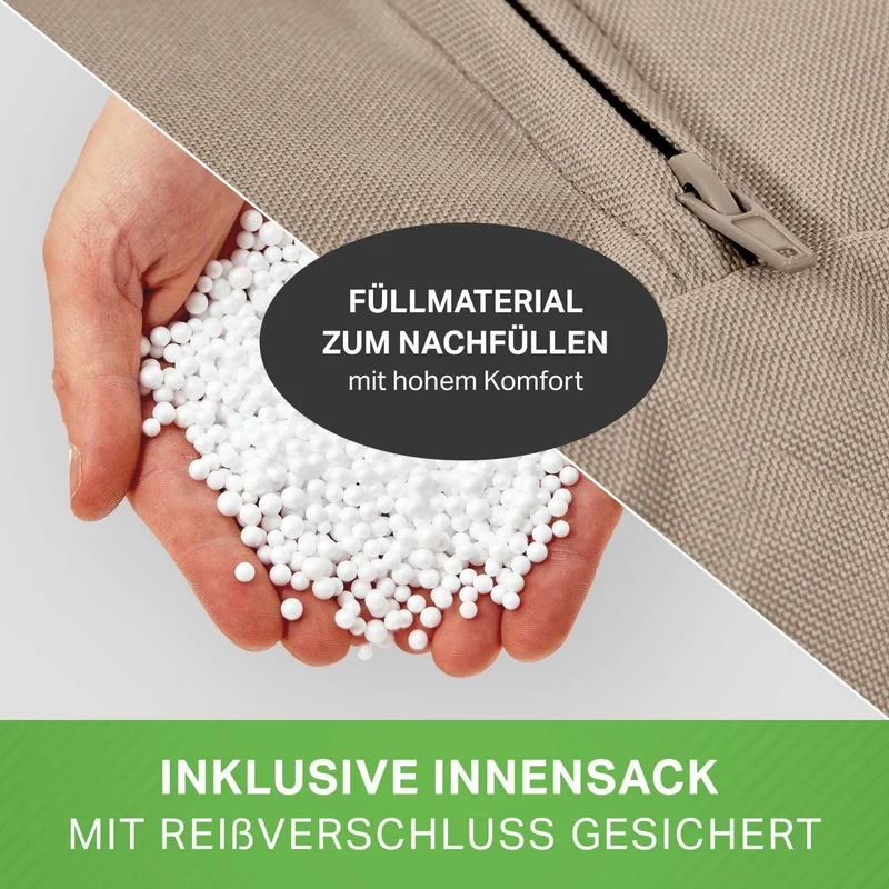 Gaming Sitzsack mit Rückenlehne & separater Tasche