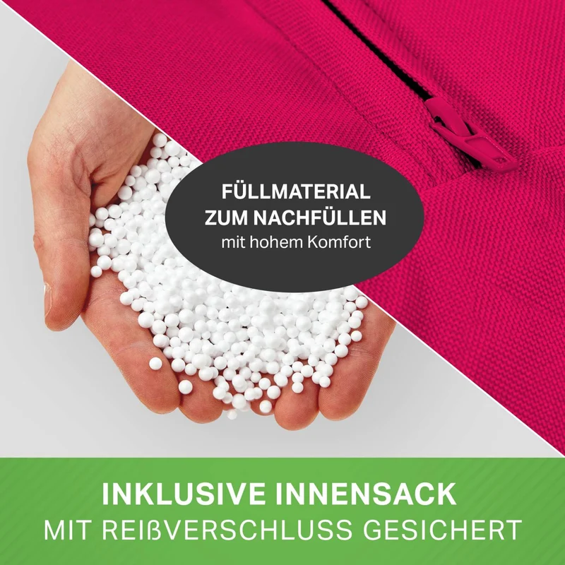 Gaming Sitzsack mit Rückenlehne & separater Tasche