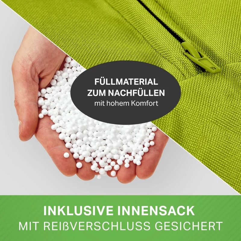 Gaming Sitzsack mit Rückenlehne & separater Tasche