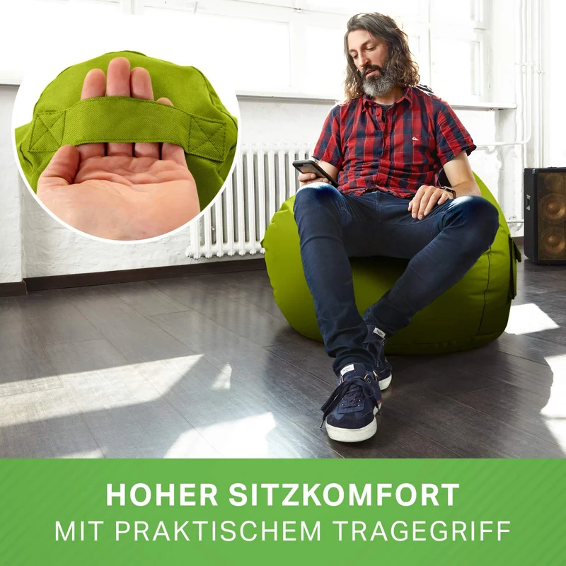 Gaming Sitzsack mit Rückenlehne & separater Tasche