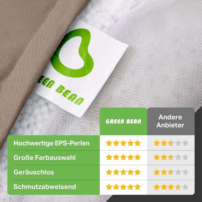 Gaming Sitzsack mit Rückenlehne & separater Tasche