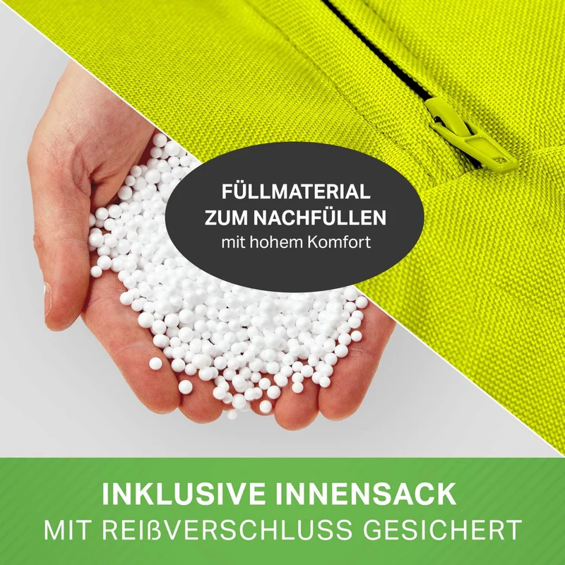 Gaming Sitzsack mit Rückenlehne & separater Tasche
