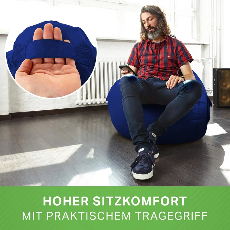 Gaming Sitzsack mit Rückenlehne & separater Tasche