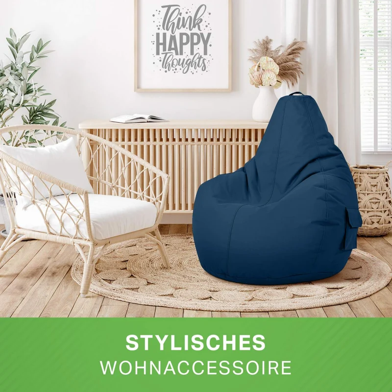 Gaming Sitzsack mit Rückenlehne & separater Tasche
