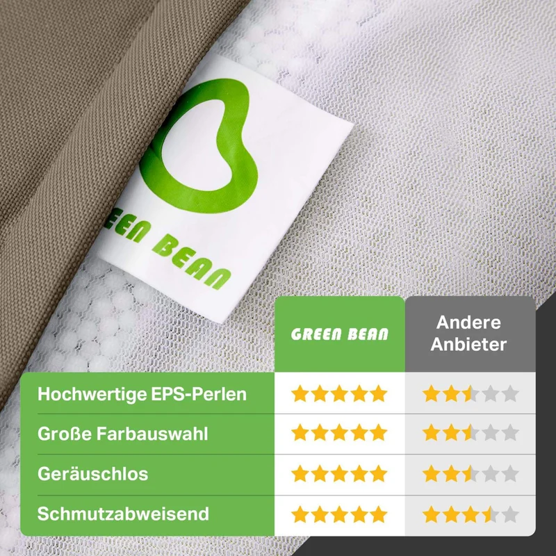 Gaming Sitzsack mit Rückenlehne & separater Tasche