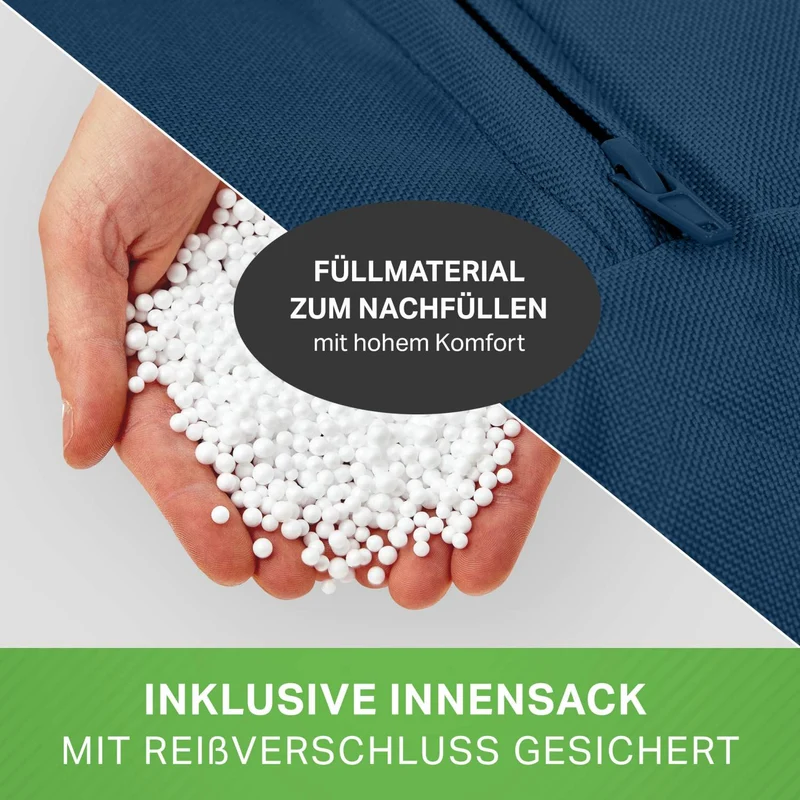 Gaming Sitzsack mit Rückenlehne & separater Tasche