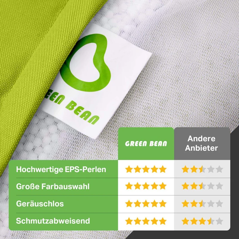 Gaming Sitzsack mit Rückenlehne & separater Tasche