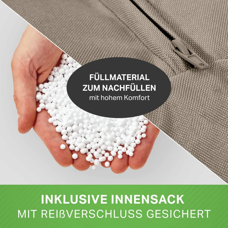 Gaming Sitzsack mit Rückenlehne & separater Tasche