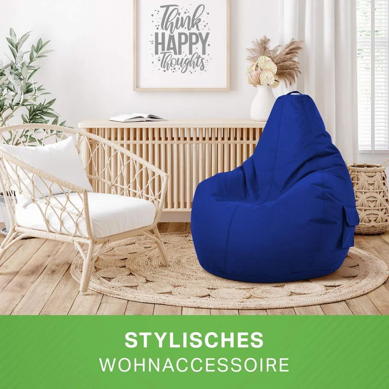 Gaming Sitzsack mit Rückenlehne & separater Tasche