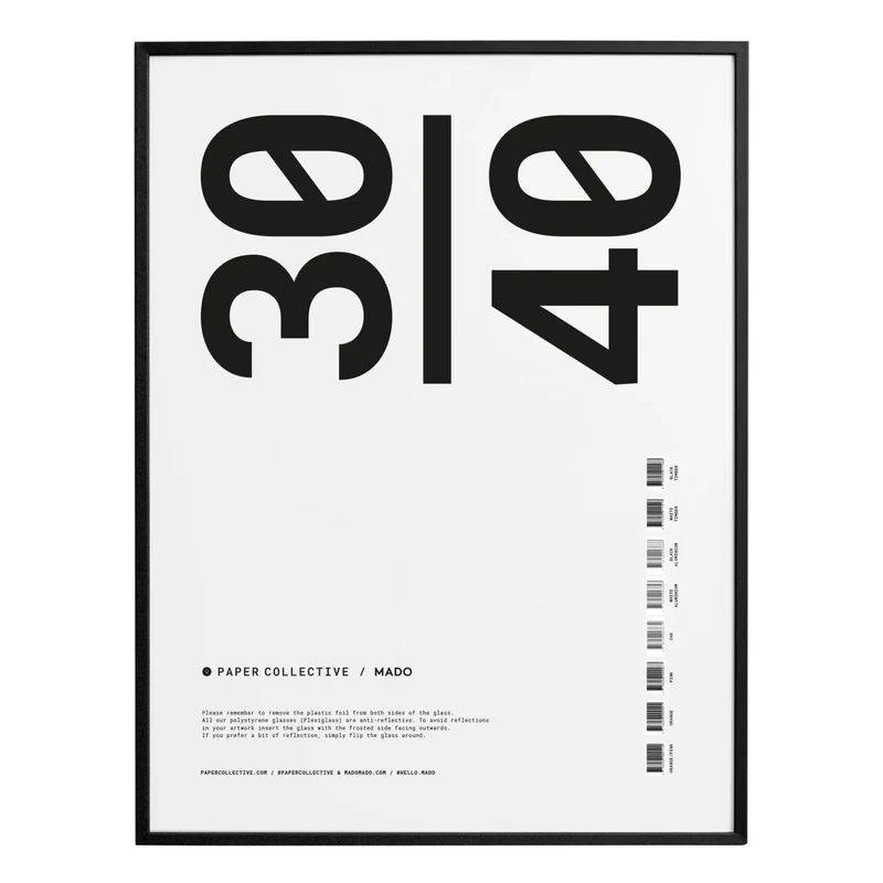 Paper Collective - Ahşap çerçeve | Siyah