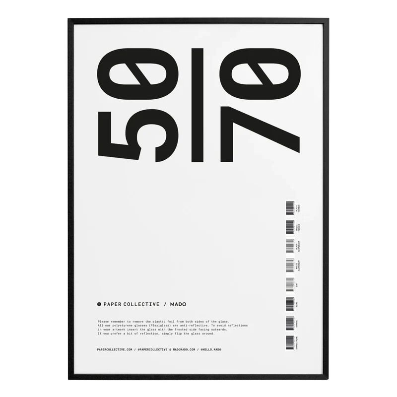 Paper Collective - Ahşap çerçeve | Siyah