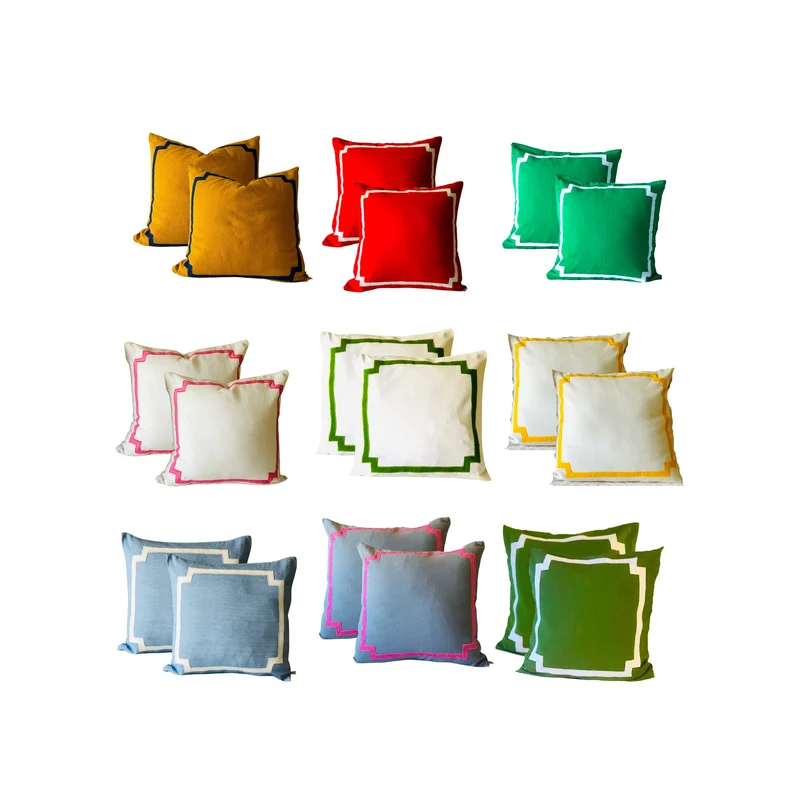 Modern Pillow Shams, Euro Sham Covers, Geometric Throw Pillows (Listing includes 2 Covers)