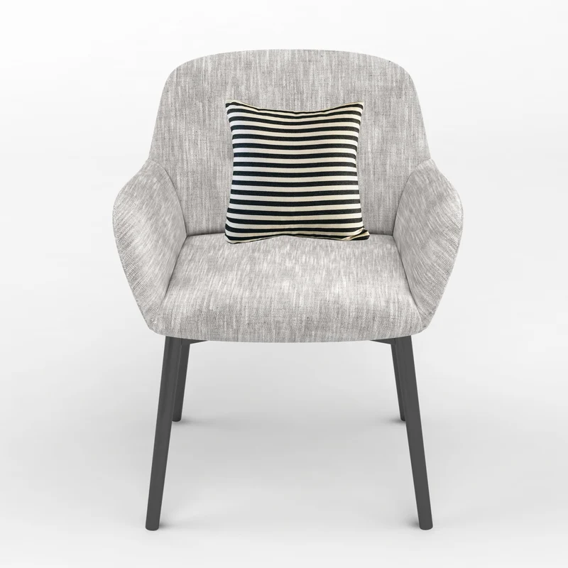 Modern Farmhouse Ticking Decorative Pillow Black White Striped 18x18 Pillow Cover (2 Covers)