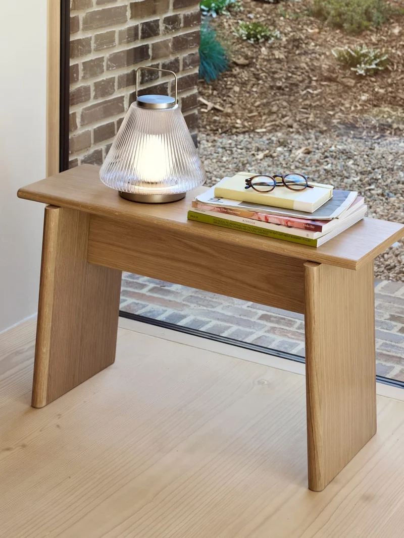 Tabouret en chêne naturel 80x31x48cm Baenk - Hübsch