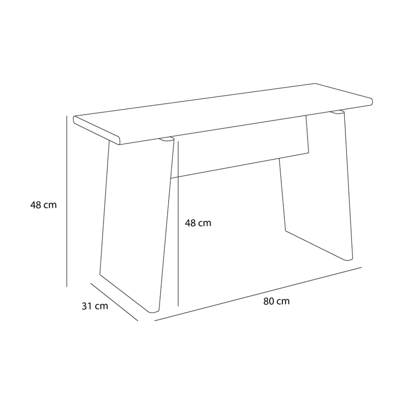 Tabouret en chêne naturel 80x31x48cm Baenk - Hübsch