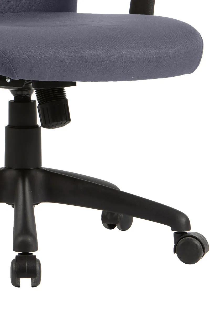 Chefsessel ROCKET Chefsessel / Kunststoff schwarz / Bezug Webstoff dunkelgrauschwarz, grün oder Cordstoff grau / Wippmechanik / Sicherheitsklemmschutz / Sicherheitsrollen / B 56, H 92,5-100,5,T 61,5 cm