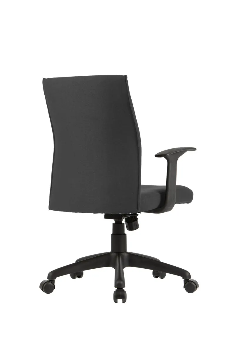 Chefsessel ROCKET Chefsessel / Kunststoff schwarz / Bezug Webstoff dunkelgrauschwarz, grün oder Cordstoff grau / Wippmechanik / Sicherheitsklemmschutz / Sicherheitsrollen / B 56, H 92,5-100,5,T 61,5 cm