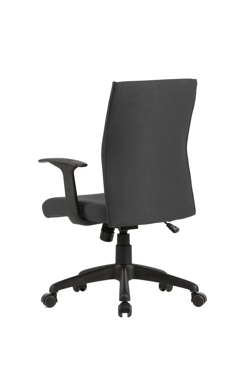 Chefsessel ROCKET Chefsessel / Kunststoff schwarz / Bezug Webstoff dunkelgrauschwarz, grün oder Cordstoff grau / Wippmechanik / Sicherheitsklemmschutz / Sicherheitsrollen / B 56, H 92,5-100,5,T 61,5 cm