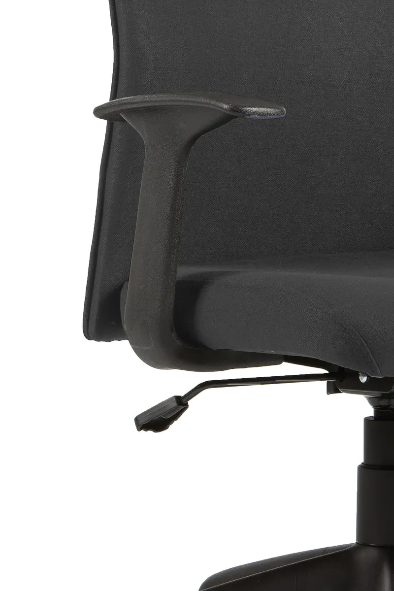 Chefsessel ROCKET Chefsessel / Kunststoff schwarz / Bezug Webstoff dunkelgrauschwarz, grün oder Cordstoff grau / Wippmechanik / Sicherheitsklemmschutz / Sicherheitsrollen / B 56, H 92,5-100,5,T 61,5 cm