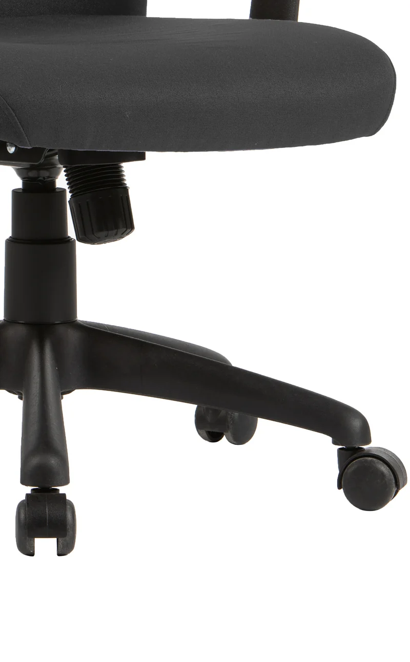 Chefsessel ROCKET Chefsessel / Kunststoff schwarz / Bezug Webstoff dunkelgrauschwarz, grün oder Cordstoff grau / Wippmechanik / Sicherheitsklemmschutz / Sicherheitsrollen / B 56, H 92,5-100,5,T 61,5 cm