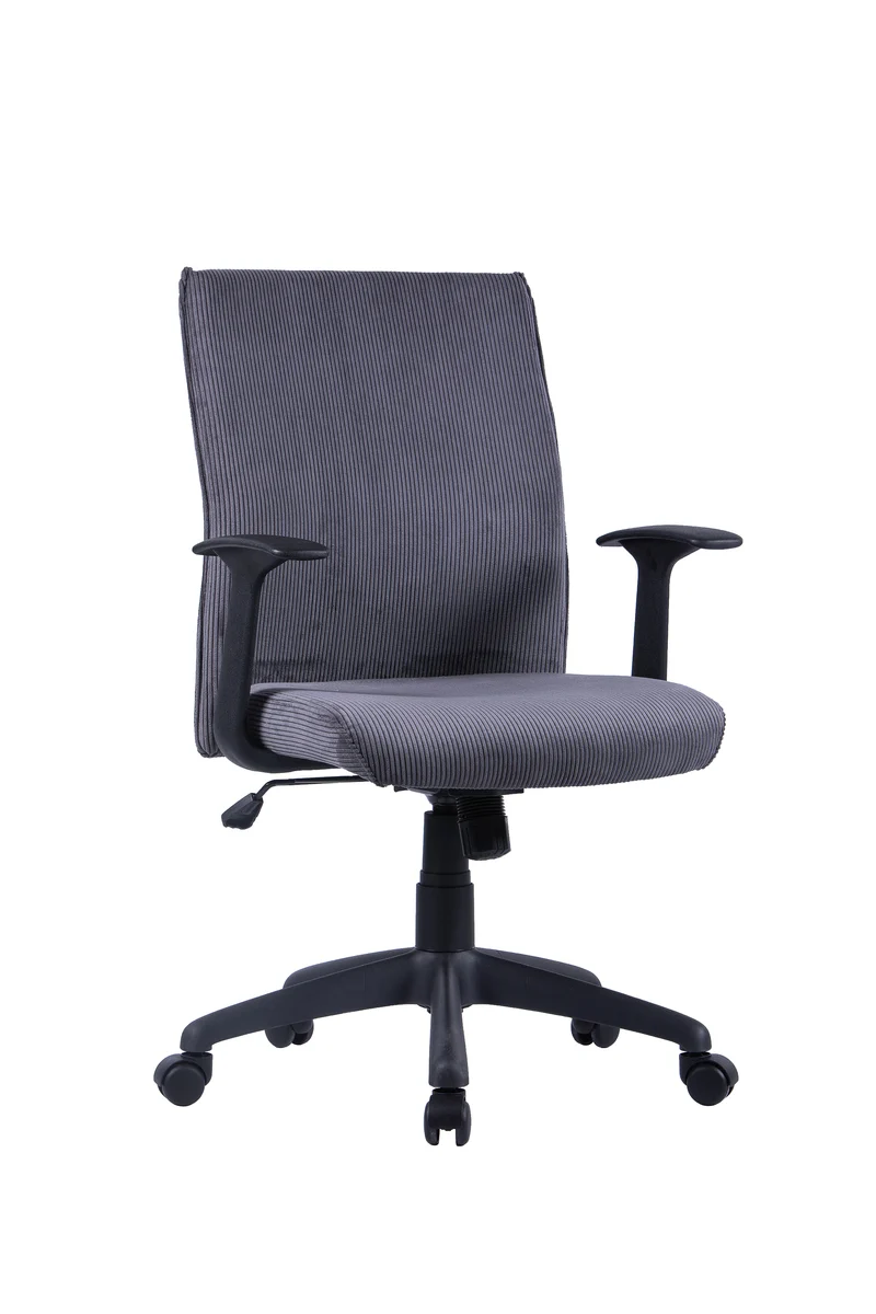 Chefsessel ROCKET Chefsessel / Kunststoff schwarz / Bezug Webstoff dunkelgrauschwarz, grün oder Cordstoff grau / Wippmechanik / Sicherheitsklemmschutz / Sicherheitsrollen / B 56, H 92,5-100,5,T 61,5 cm